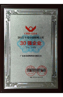 2015年度中國照明工程30強(qiáng)企業(yè)
